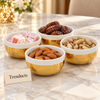 Symphony Gold Condiment Bowl Set of 4 - White and Gold