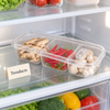 3 Compartment Plastic Organizer with Lid - Fridge Box