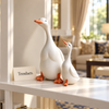 Cute White Duck Pair Decor - Tall & Small Duck Figurines