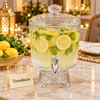 Brilliant Juice Dispenser with Tap - Ribbed Glass Stand