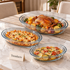 Danny Home Oval Glass Baking Dish Set - 3 Pcs