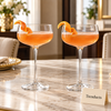Danny Home Coupe Glass Set - 2 Pcs Clear Stemmed