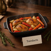 Danny Home Ceramic Rectangular Baking Dish - Black