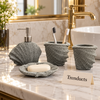 Luxury Bathroom Set - 4-Piece Fiber Shell Design