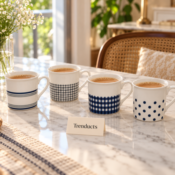 Small Pattern Mug with a hot drink on a breakfast table | Trenducts