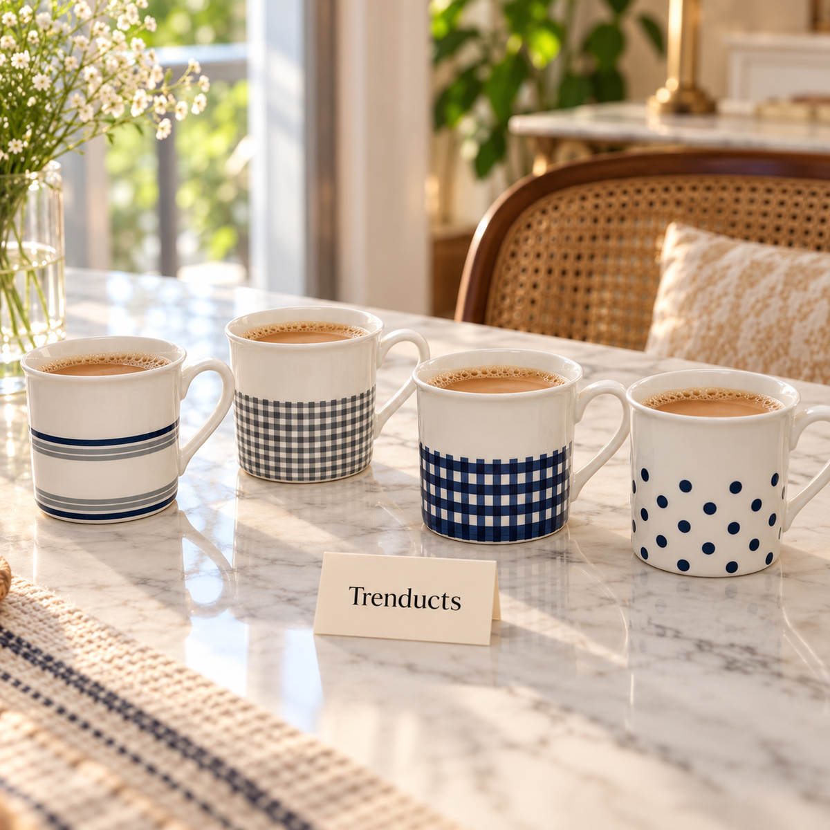 Small Pattern Mug 270 ml - Stripes, Check & Dots (Random)