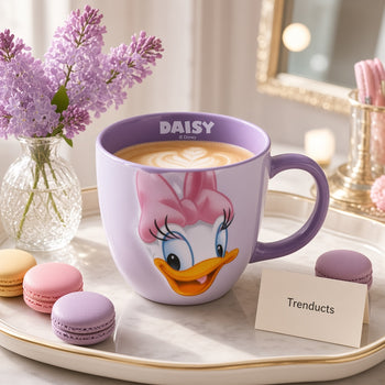 Purple Face Mug with hot coffee on a breakfast table | Trenducts