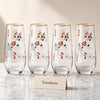 Danny Home Floral Gold Rim Highball Glass Set of 4 - 560ml