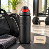 Premium Black Water Bottle - Insulated with Flip Spout Lid