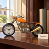 Metal Bike Clock - Vintage Orange Chopper, 17 inch