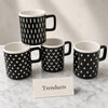 Danny Home Ceramic Coffee Mug 380ml - Black White Pattern (each)
