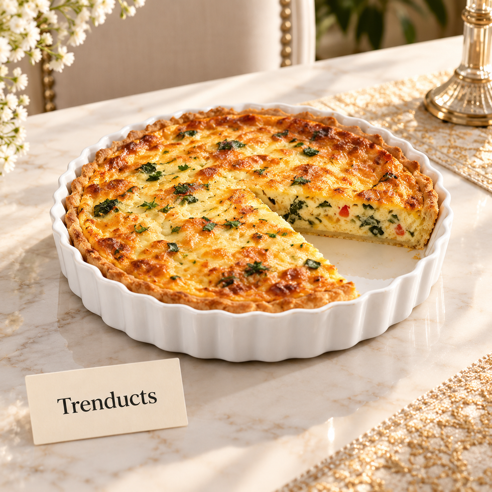 Symphony Quiche Platter 27 cm - White Fluted Dish