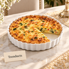 Symphony Quiche Platter 27 cm - White Fluted Dish
