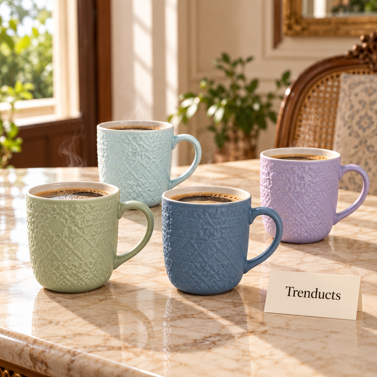 Large Embossed Mug 440 ml - Matte Colours (Random Colour)