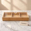 Bamboo Wood Dry Fruit Tray with Acrylic Lid - 3 Compartment