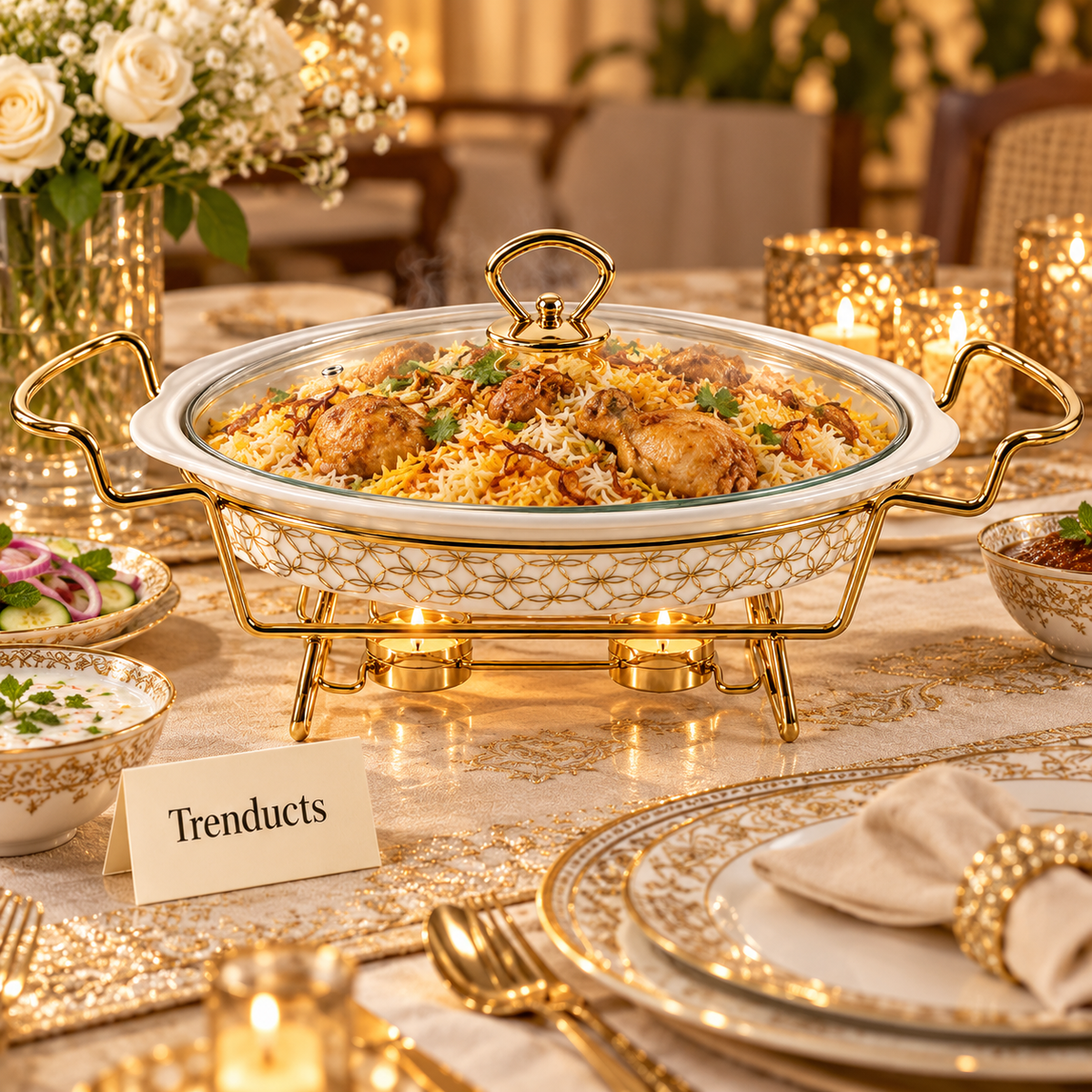 Brilliant Oval Casserole with Stand