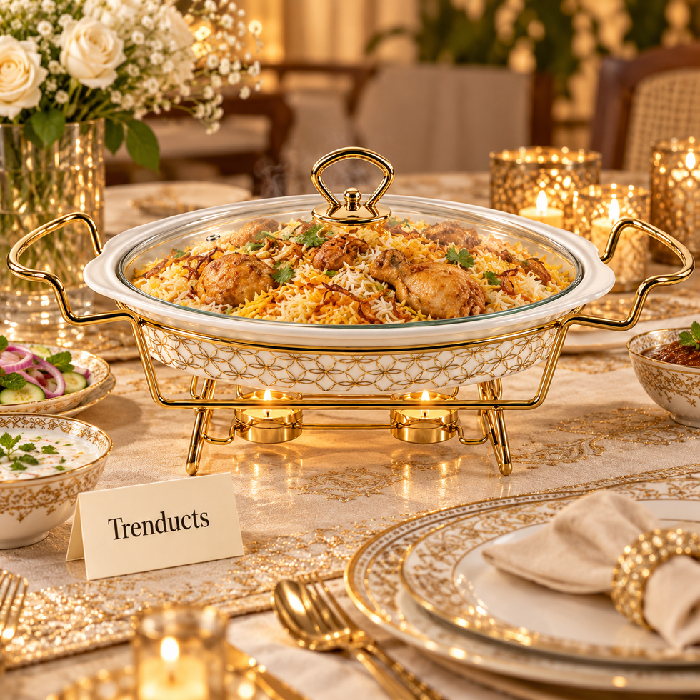 Brilliant Oval Casserole with Stand
