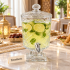 Brilliant Glass Juice Dispenser - Diamond Lattice