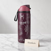 Stainless Steel Water Bottle with Flip Straw Lid - Purple