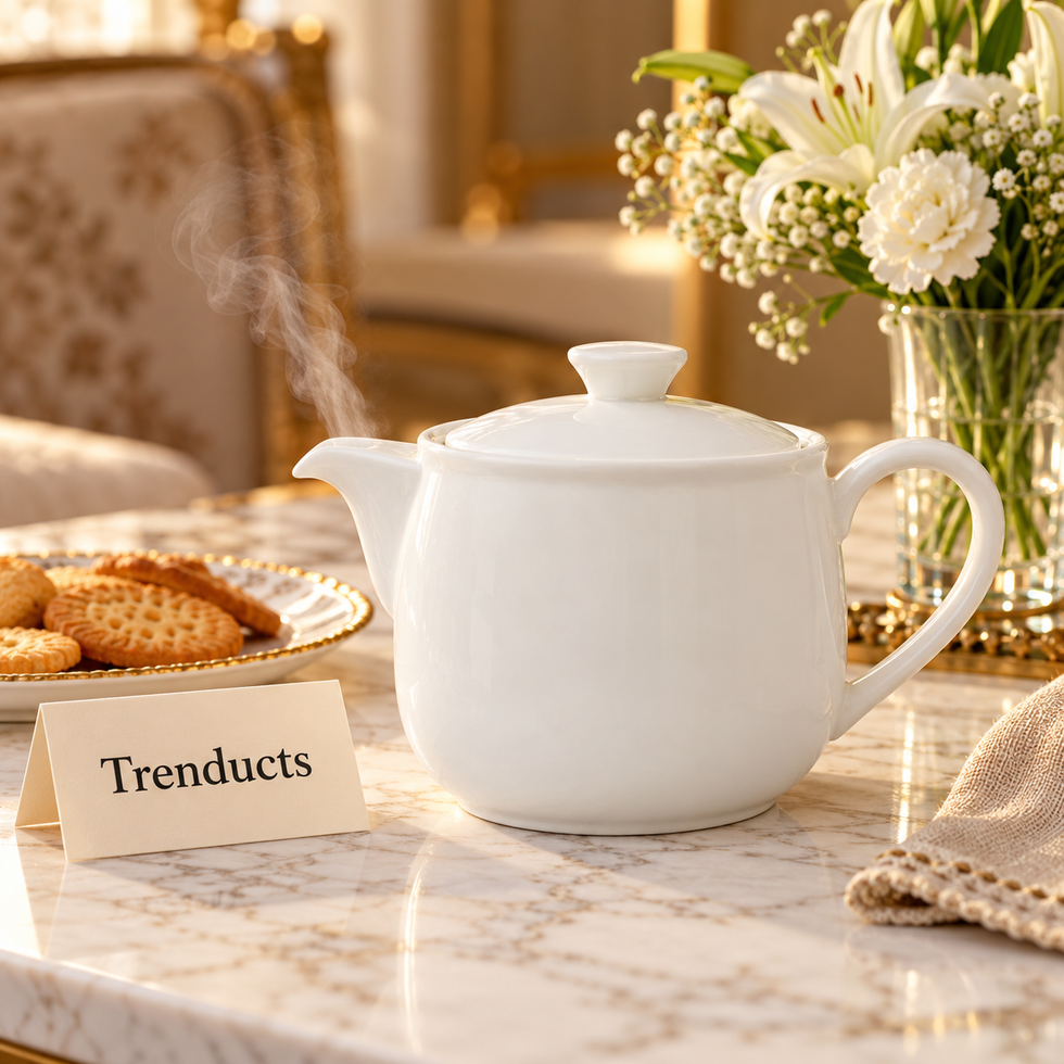 Brilliant White Tea Pot - 6 Inch Classic Tea Server