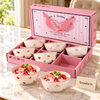 Heart and Bow Bowl Gift Set of 6 - Pink Box