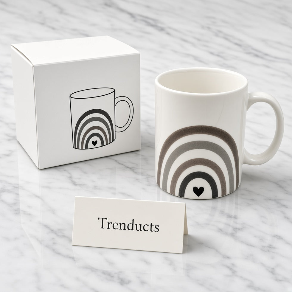 Danny Home Porcelain Coffee Mug 330ml - Rainbow Gift Box