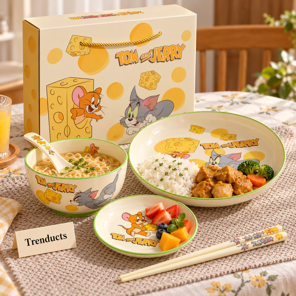 Disney Tom and Jerry Ceramic Dinner Set 5 Pieces