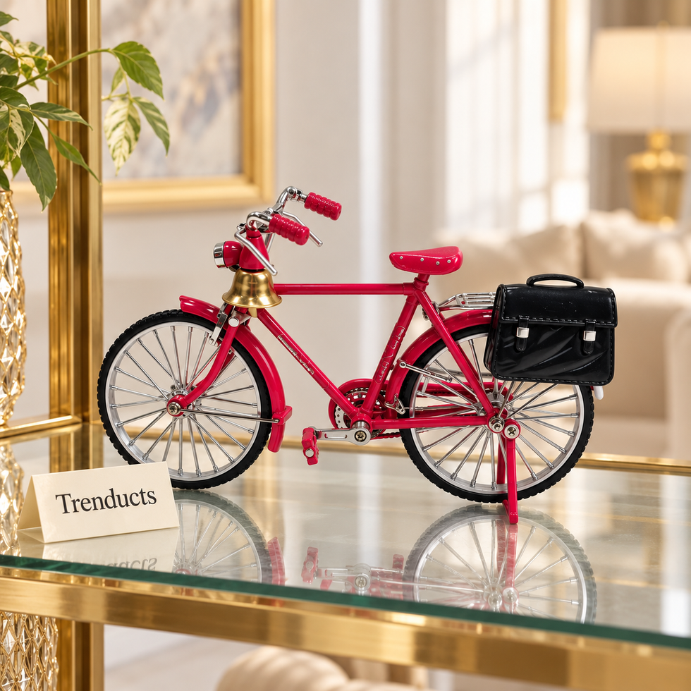 Retro Cycle Miniature - Pink Red Bicycle, Saddle Bag