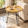 Round Foldable Side Table 17.5 Inch Tray Top