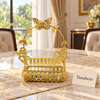 Gold Filigree Decorative Basket - Butterfly Arch