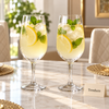 Danny Home Stemmed Glass Set - 2 Pcs Clear Goblets