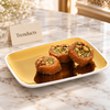 Symphony Rectangular Gold Tray 19.5 cm - White Rim