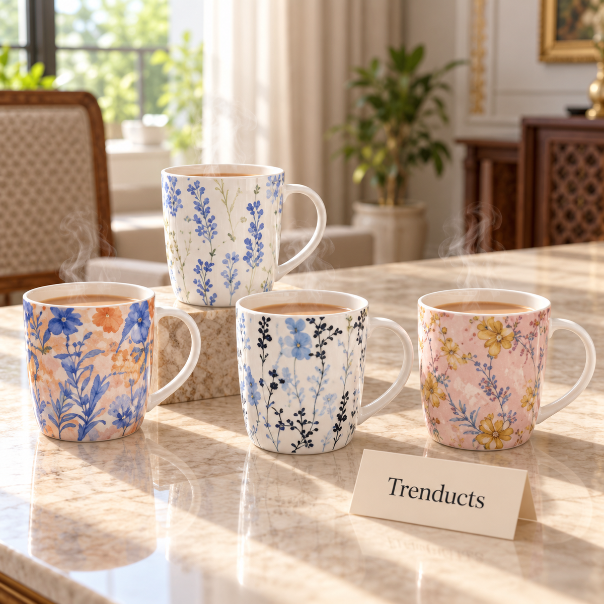 Watercolour Wildflower Mug 360 ml (Random Design)