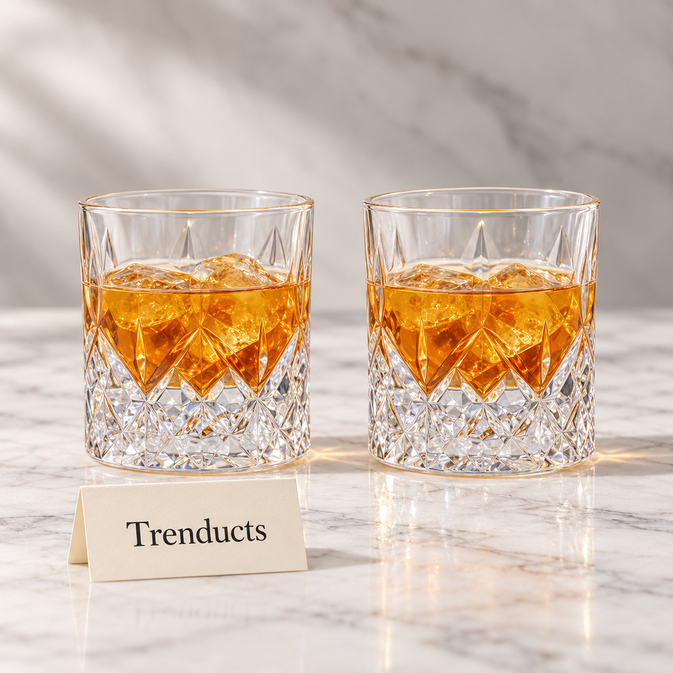 Danny Home Crystal Cut Glass Set - 2 Pcs 200ml