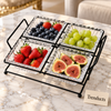 Danny Home Glass Snack Set - 4 Bowl 250ml Black or Gold