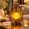 Antique Brass LED Lantern Rechargeable Touch Light