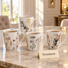 Wildflower Line Art Mug 370 ml - White (Random Design)