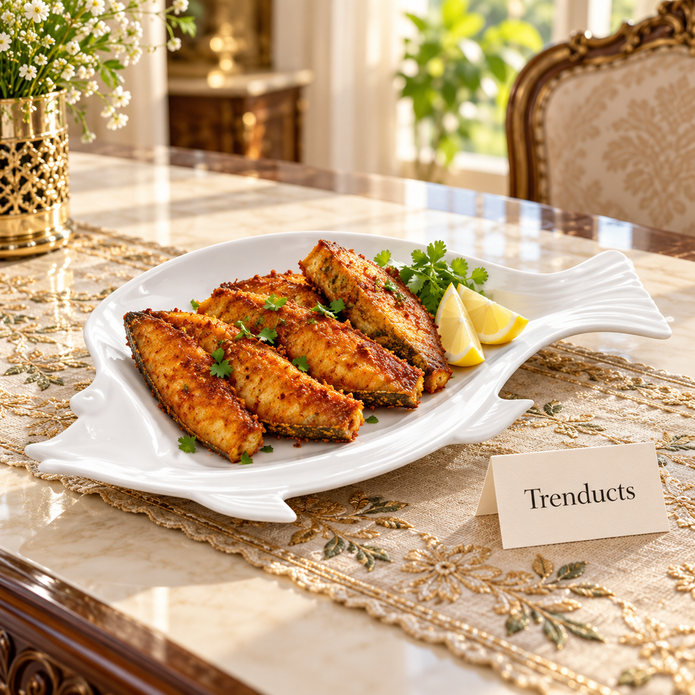 Symphony Dory Plate 31 cm - White Fish Shaped Platter