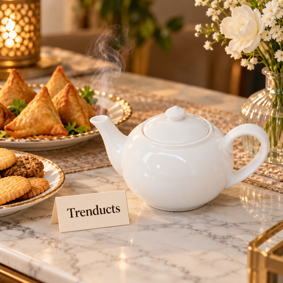Brilliant White Round Tea Pot - 5 Inch Family