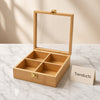 Bamboo Wood Dry Fruit Box with Window Lid and Metal Lock