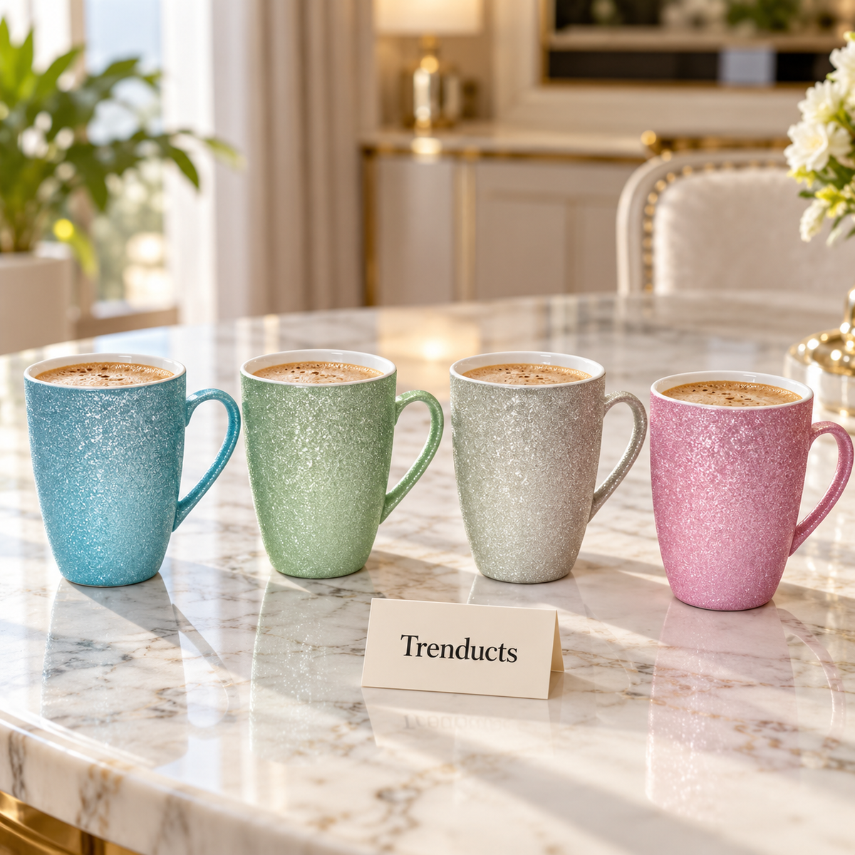 Glitter Sparkle Mug 350 ml - Pastel Shimmer (Random)