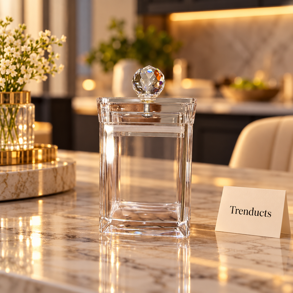 150ml Airtight Canister with Acrylic Lid and Crystal Knob
