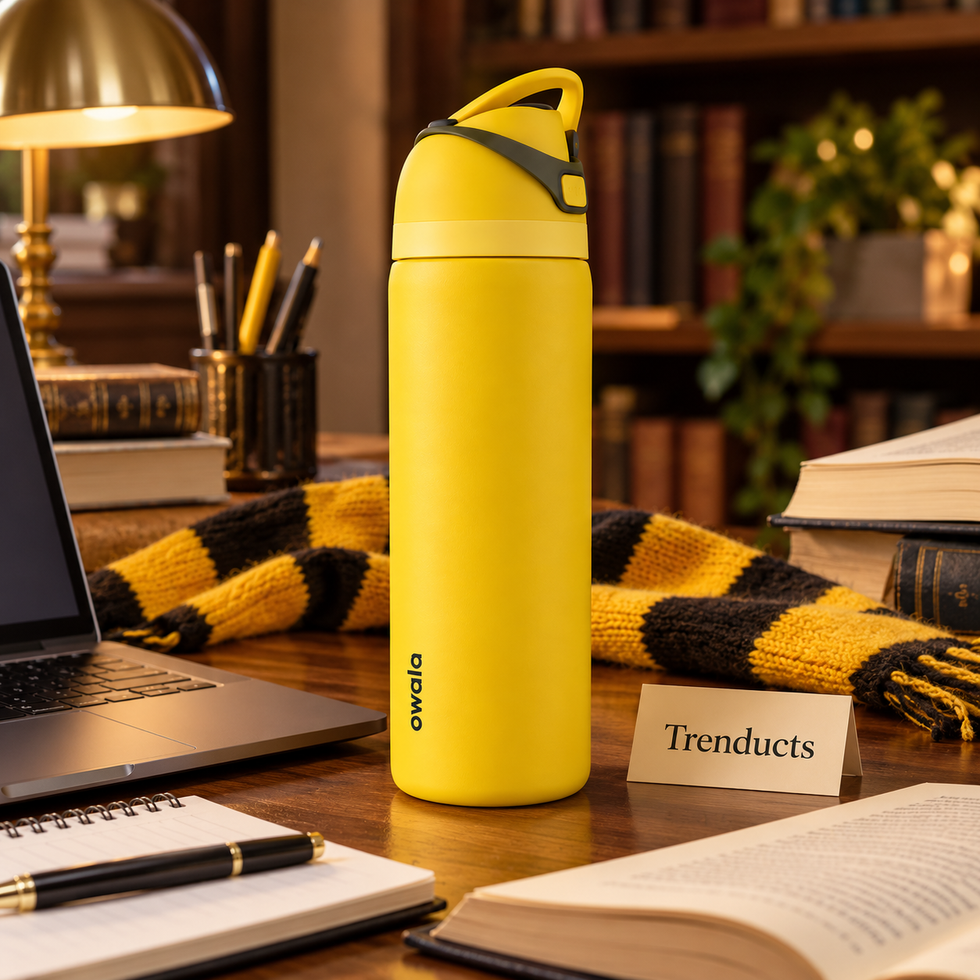 Owala Steel Water Bottle - Harry Potter Hufflepuff Yellow