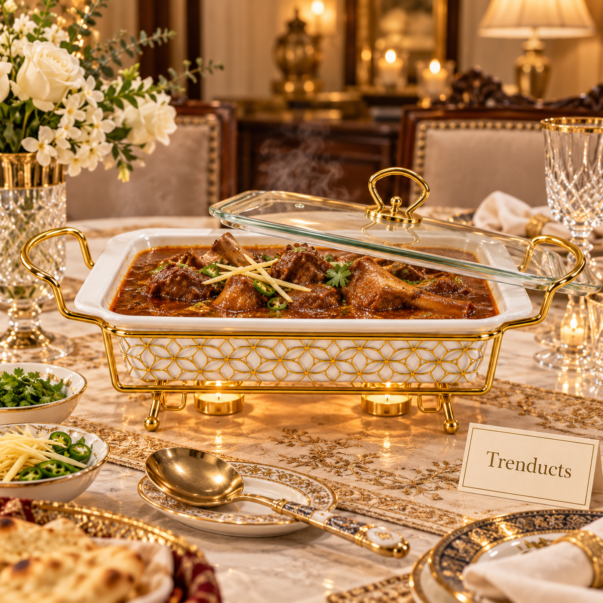 Brilliant Rectangular Casserole with Stand
