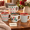Large Ceramic Mug 500 ml - Red and Green Pattern (Random)