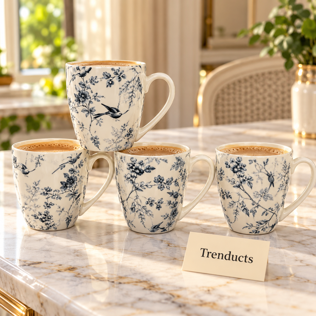 Bird and Branch Mug 450 ml - Grey Botanical (Random)