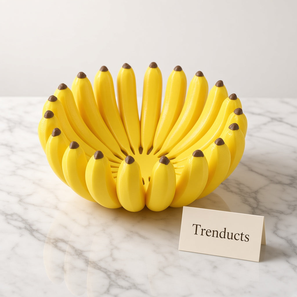 Banana Shaped Fruit Bowl - Yellow Decorative Bowl