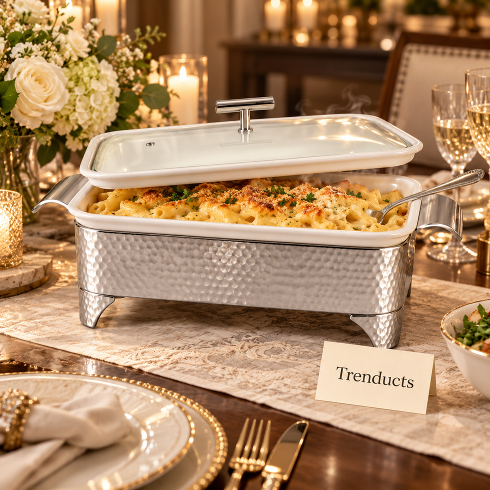 Brilliant Rectangular Casserole with Candle Warmer
