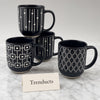 Danny Home Ceramic Coffee Mug 450ml - Black Geometric (each)