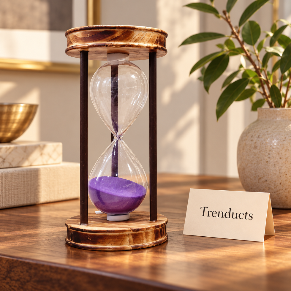 30 Minute Hourglass Sand Timer with Rustic Wood Finish Frame